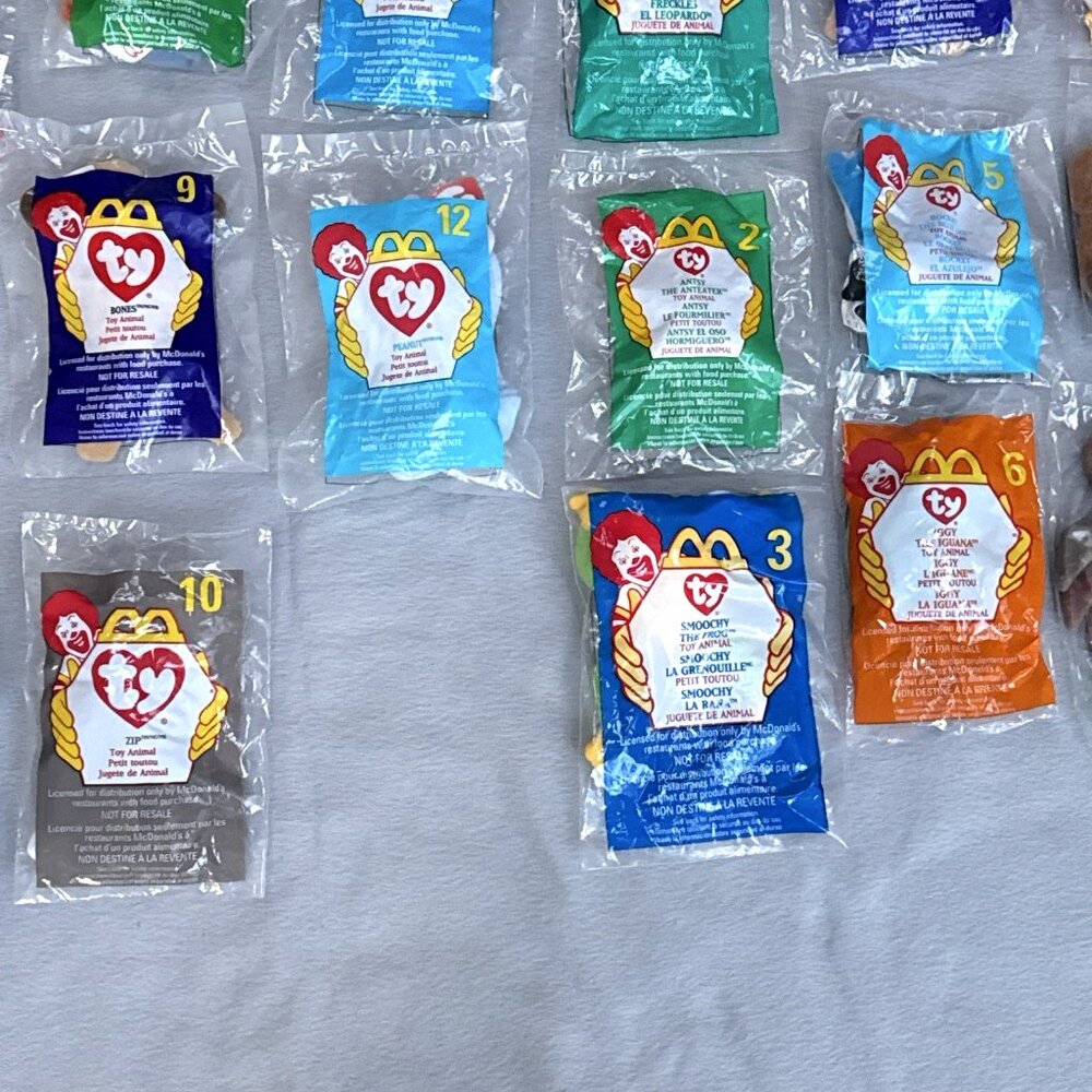 McDonalds Ty Teenie Beanie Babies 1998 1999 Lot Of 24 Complete Sets Plush Favors - Picture 5 of 16